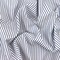 Ultramarine Blue-White Stripe Polyester Shirting Woven Fabric By the Yard